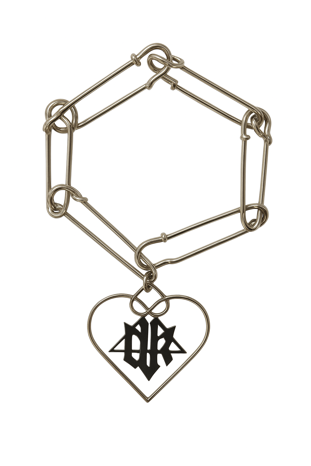 Safety Pin Punk Necklace