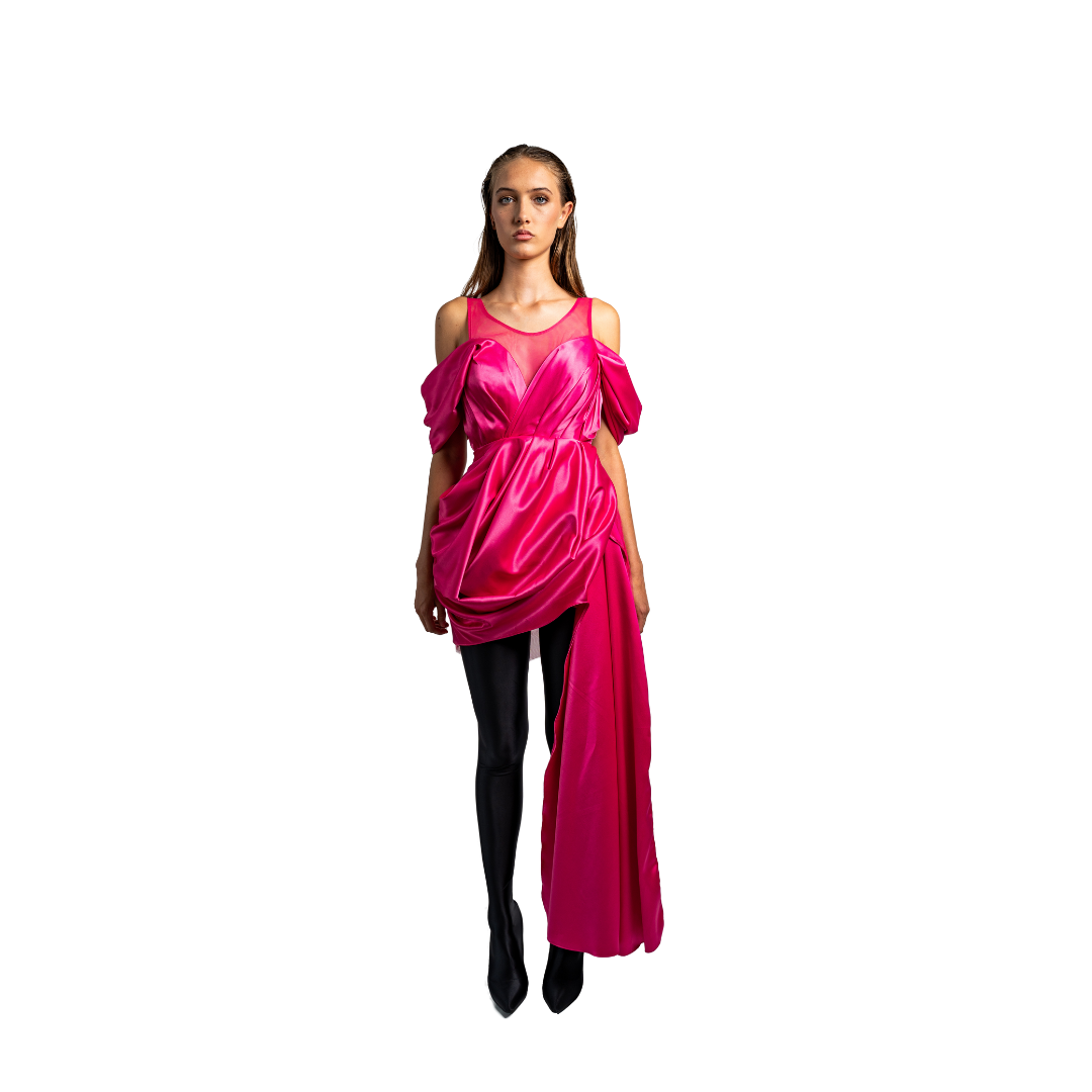 SWIRL STRUCTURED DRESS